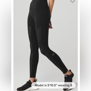 Alo - High Waist Black Moto Legging- Sz Small
